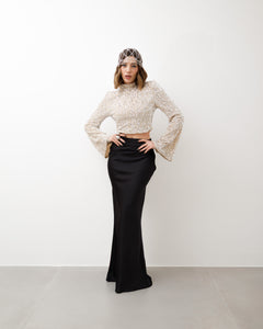 Maglia con colletto e paillettes - 23531 SLC