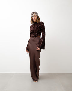 Maglia con colletto e paillettes - 23531 SLC
