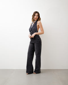 Top scollato con strass - 23490 slcn