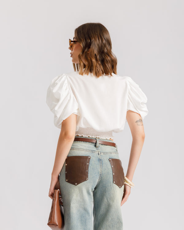 Blusa con rouches - 81021