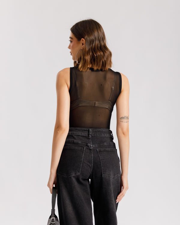 Body in pizzo con borchie - 3520