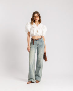Blusa con rouches - 81021