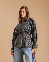 Camicia quadretti e fiocco NERA - PS9773