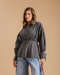 Camicia quadretti e fiocco NERA - PS9773