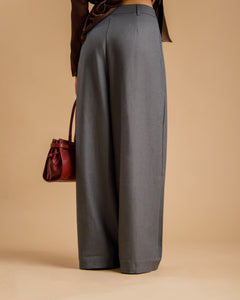 Pantaloni palazzo con taschini -  9727