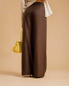 Pantaloni palazzo con taschini -  9727