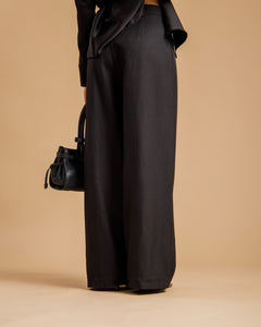 Pantaloni palazzo con taschini -  9727