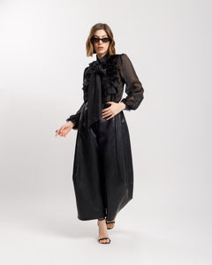 Camicia con rouches NERA - CHY8725
