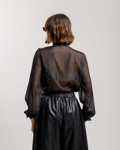Camicia con rouches NERA - CHY8725