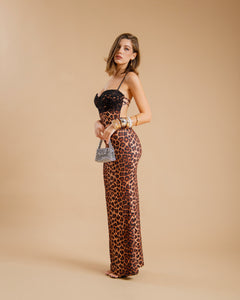 Abito animalier e pizzo - 72602