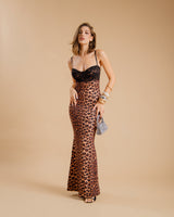 Abito animalier e pizzo - 72602