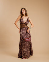 Abito satin e pizzo - U31688
