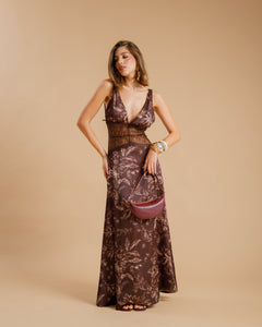Abito satin e pizzo - U31688