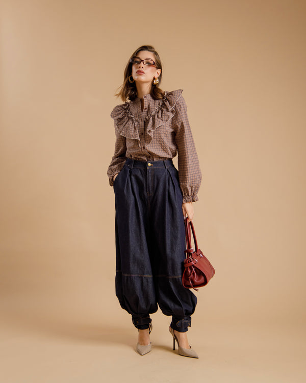 Jeans ballon con fibbie - 71635