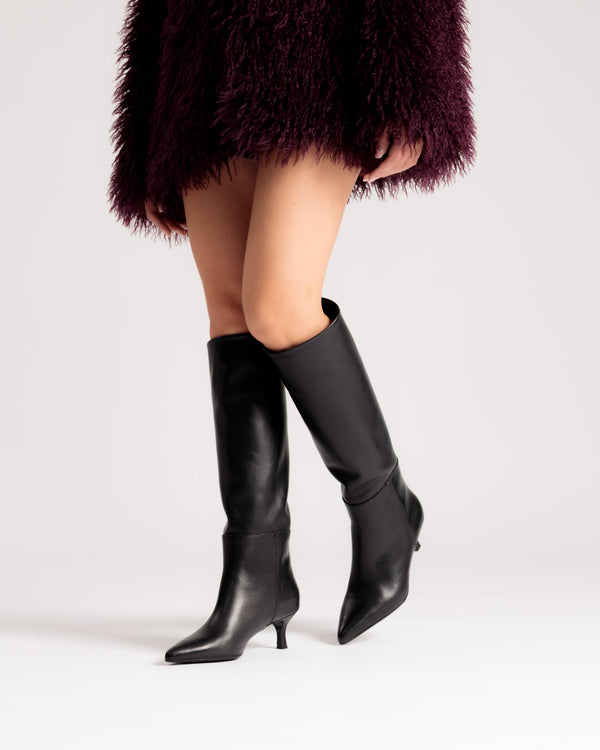 Stivali in pelle NERO  - LOVING 2662