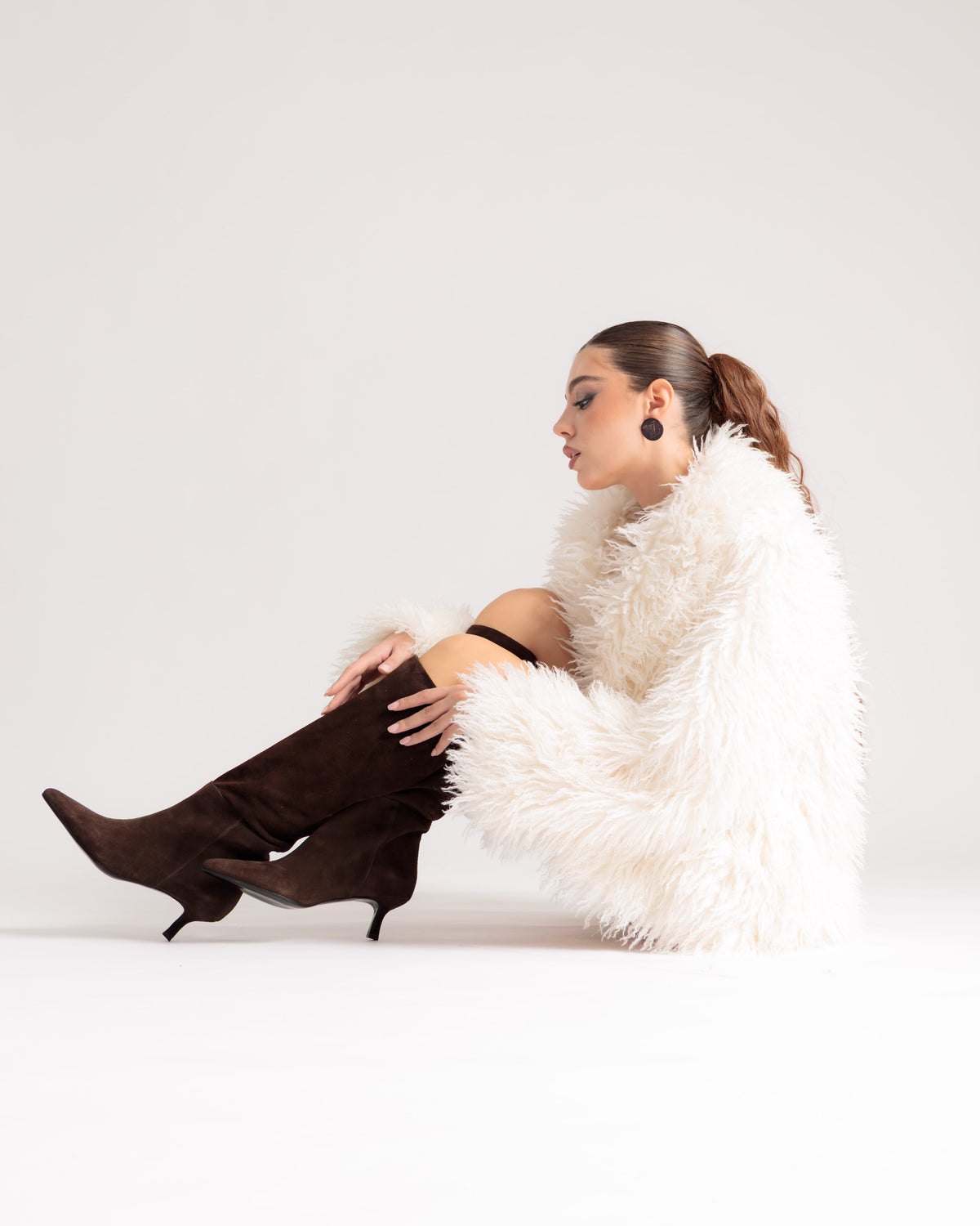Stivali in suede TESTA DI MORO - LOVING 2662