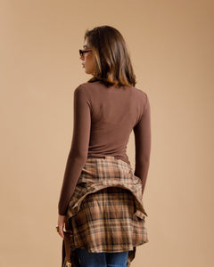 Maglia in viscosa con colletto  -  3705