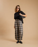 Pantaloni ballon tartan NERO - PS9792
