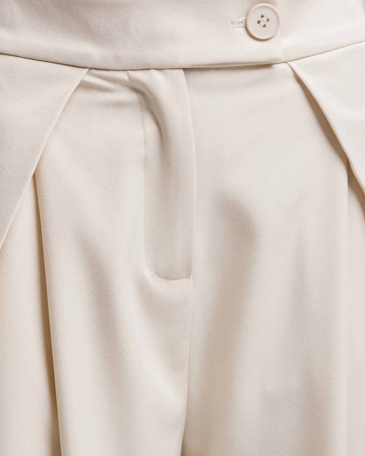 Pantaloni palazzo con pieghe PANNA - KLL1
