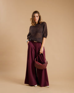 Pantaloni palazzo con cintura - 1301