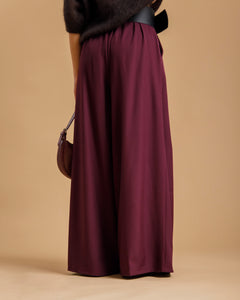 Pantaloni palazzo con cintura - 1301