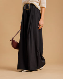 Pantaloni palazzo con cintura - 1301