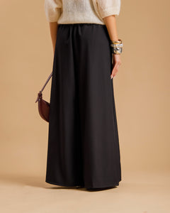 Pantaloni palazzo con cintura - 1301