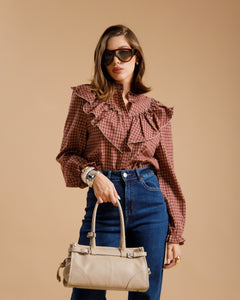 Camicia con colletto ampio BORDEUAX - AO3101
