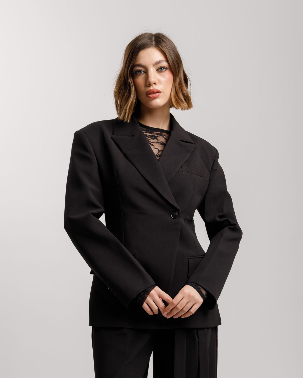 Blazer monopetto strutturato NERO  - 3182 slcT
