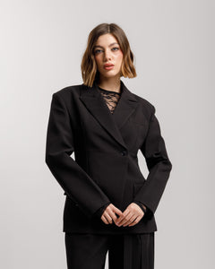 Blazer monopetto strutturato NERO  - 3182 slcT