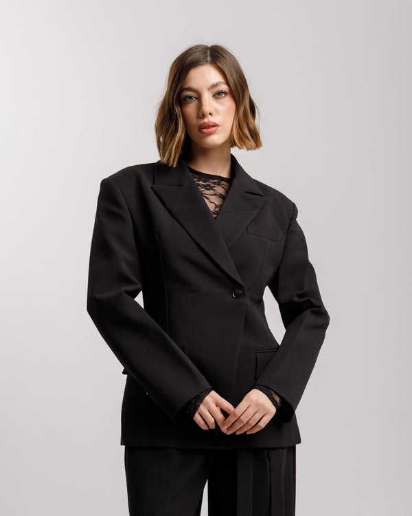 Blazer monopetto strutturato NERO  - 3182 slcT