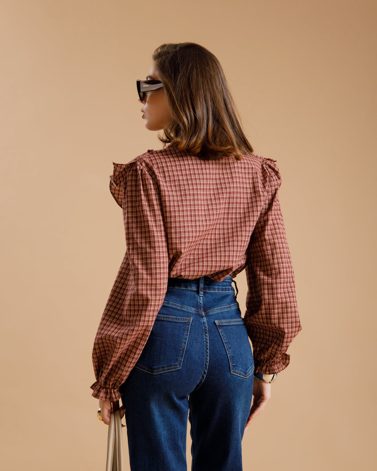 Camicia con colletto ampio BORDEUAX - AO3101