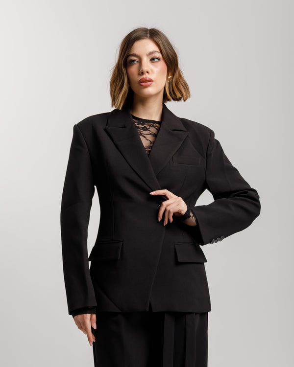 Blazer monopetto strutturato NERO  - 3182 slcT