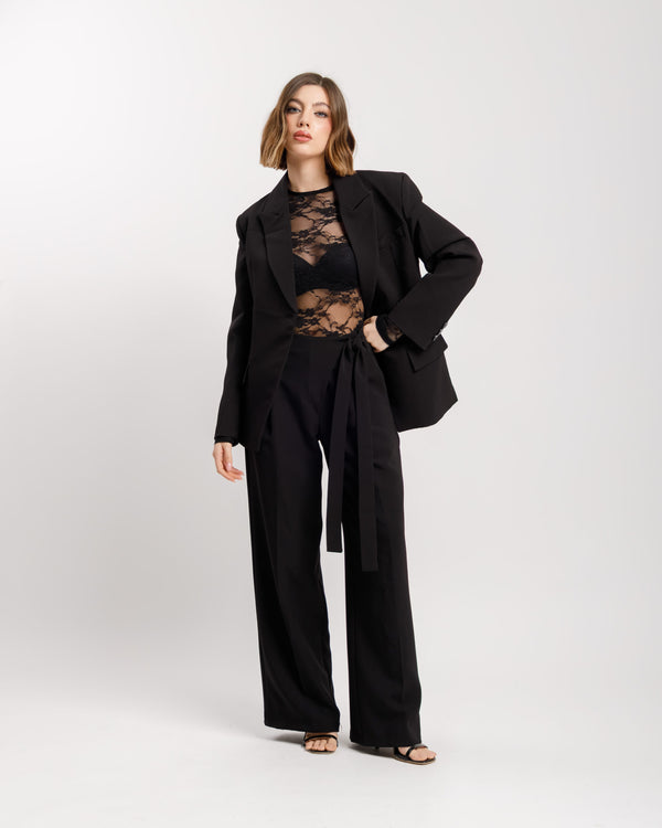 Blazer monopetto strutturato NERO  - 3182 slcT
