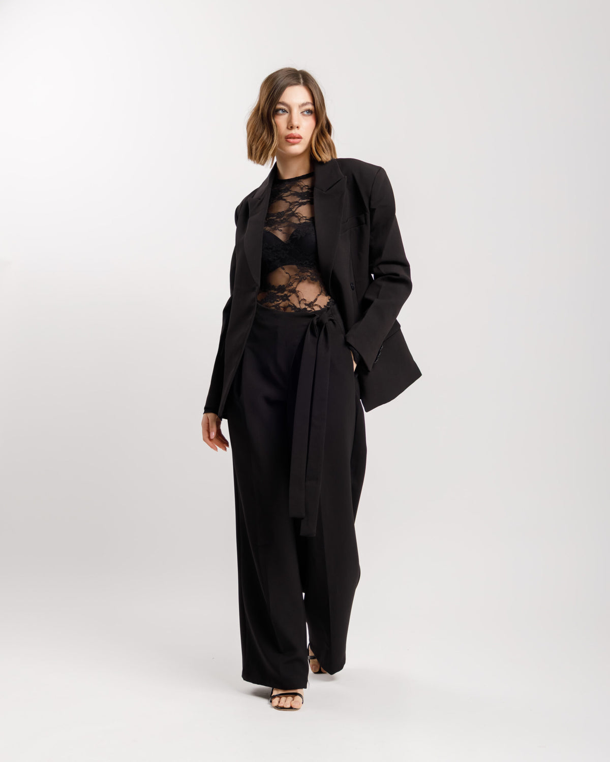 Blazer monopetto strutturato NERO  - 3182 slcT