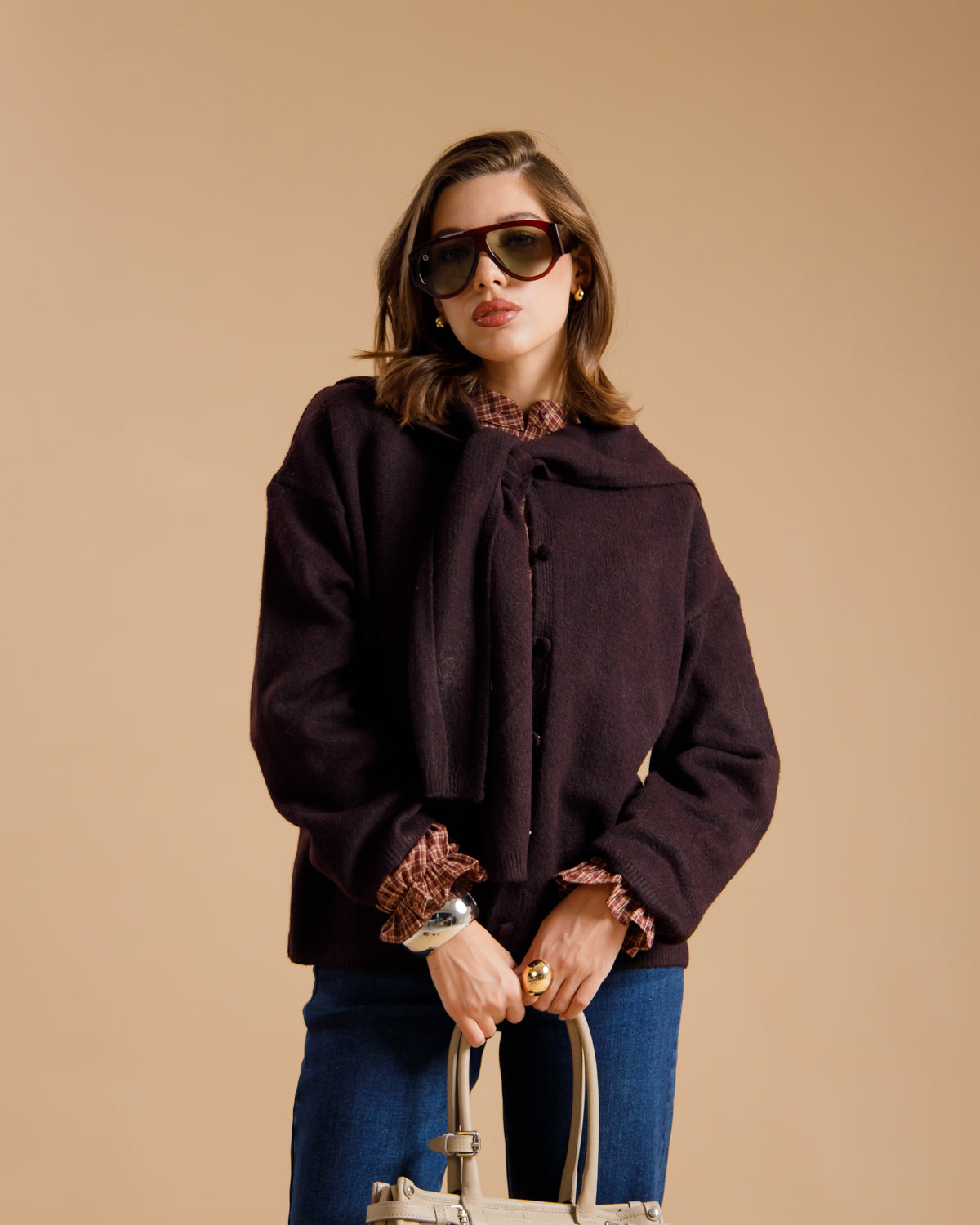 Cardigan doppio strato - AO8502