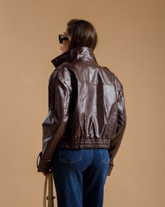 Bomber crop con colletto BORDEUAX - CV2223