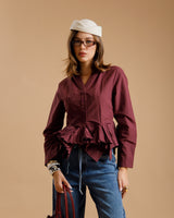 Camicia con orlo plissè - 22862