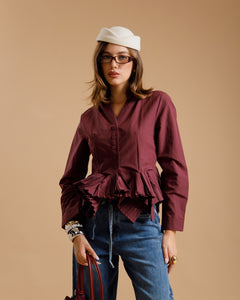 Camicia con orlo plissè - 22862