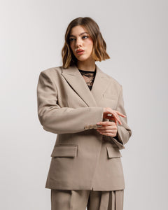 Blazer monopetto strutturato TORTORA - 3182 slcT