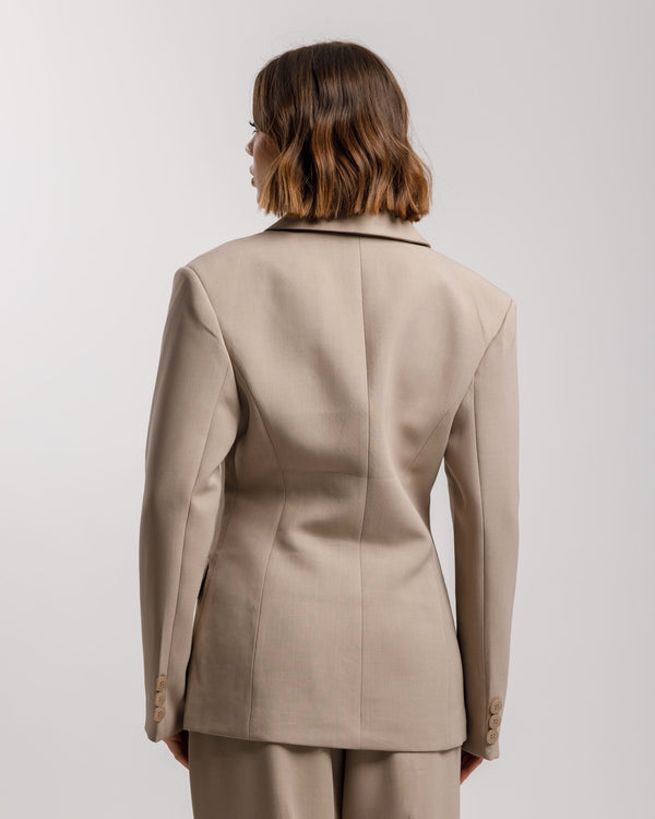 Blazer monopetto strutturato TORTORA - 3182 slcT