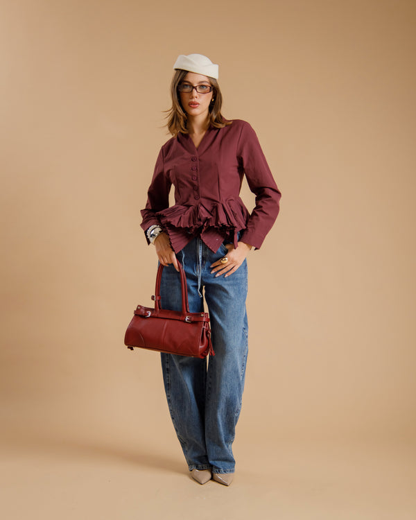 Camicia con orlo plissè - 22862