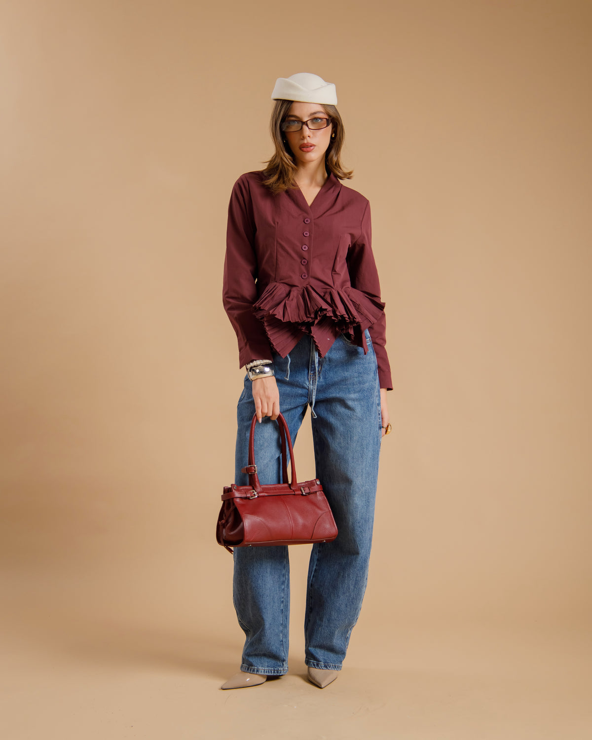 Camicia con orlo plissè - 22862