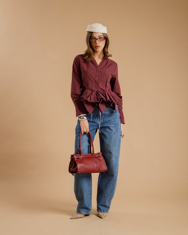 Camicia con orlo plissè - 22862