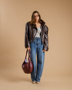 Jeans barrel fit con laccetto - 9641