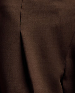 Pantaloni palazzo con fusciacca MARRONE - M778