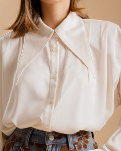 Camicia in viscosa con spalline CREMA - 31676