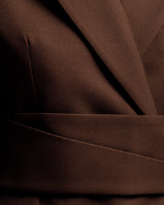 Blazer monopetto con fusciacca MARRONE- 3190 slc