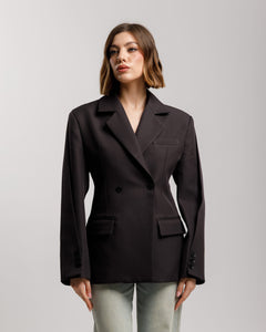 Blazer monopetto con fusciacca NERO - 3190 Slc