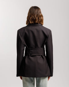 Blazer monopetto con fusciacca NERO - 3190 Slc